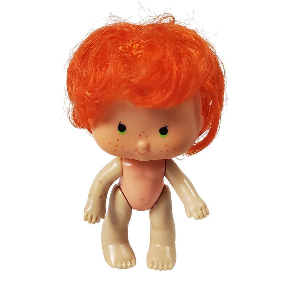 Strawberry Shortcake Doll Apple Dumplin Dumpling Baby Red Hair Toy Vintage 4"